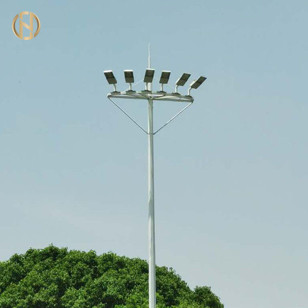 Toz Boyalı Yüksek Direkli Kule 95FT IP65 Gümüş Renkli Sıcak Daldırma Galvanizli Yüzey
