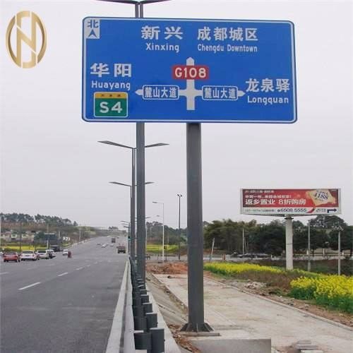 6m 6.5m 8m Yol İşareti Direği Galvanizli Çelik Sokak Tabelası Direği Sekizgen Şekil