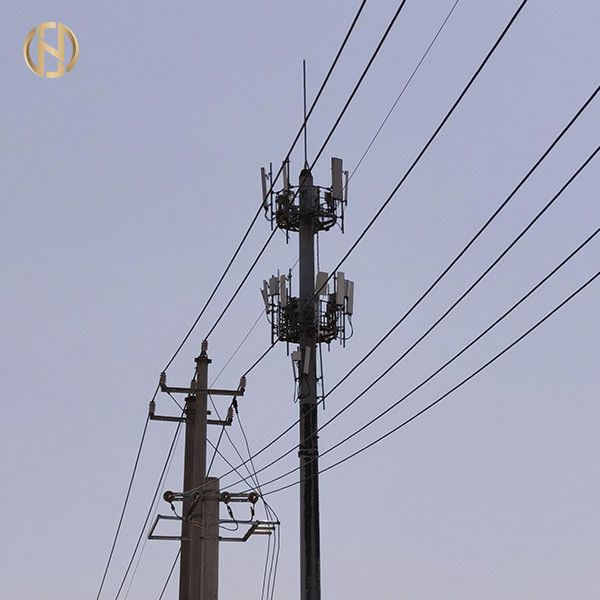 30m Sıcak Dip Galvanizli Telekom Mast direği ASTM A572 GR65 Çelik