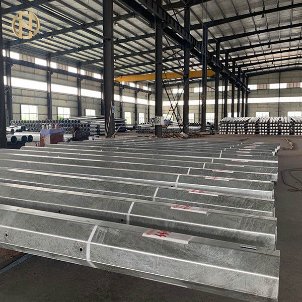 Kendinden Destekli Metal Güç Kutbu 32m 0-30 Derece Dodecagon 166KV İletim Hattı
