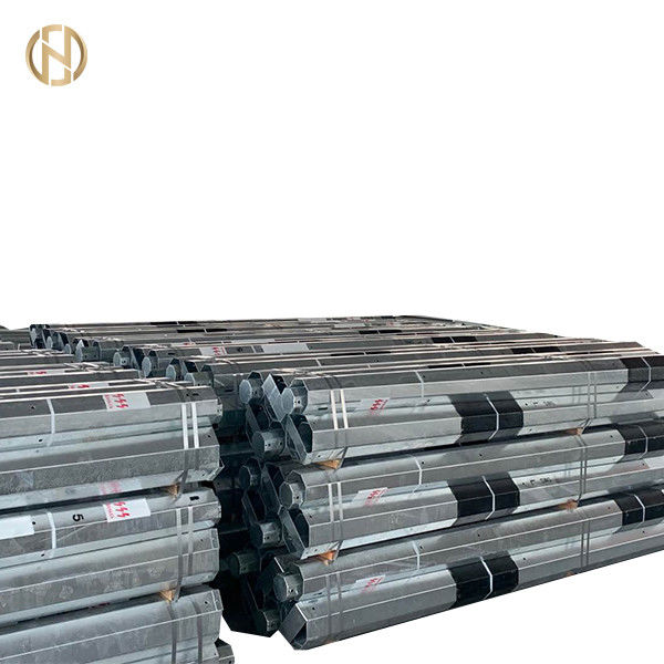 Borulu Metal Elektrik Direği 11M 450daN 550daN Düşük Silikon İyi Bitmiş Galvaniz