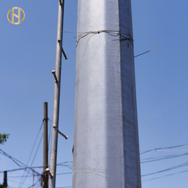 Borulu Metal Elektrik Direği 11M 450daN 550daN Düşük Silikon İyi Bitmiş Galvaniz