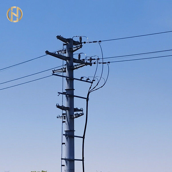 Özel Boyutlu Metal Güç Direği 69KV 90FT Çelik Elektrik Q460C