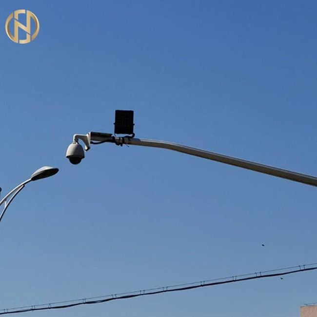 SGS Q345 8M Güvenlik CCTV Kamera Montaj Direği Dikişsiz Çelik