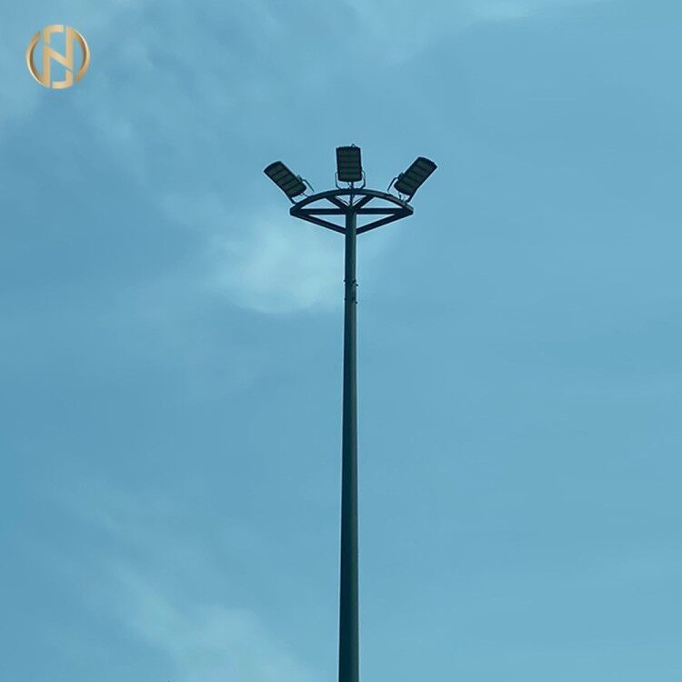 Spor Alanı Işıklandırması için Stadyum Galvanize Yüksek Mast direği 25M 28M 36M 40M Yükseklik