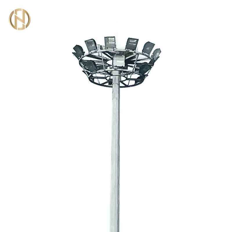 Spor Alanı Işıklandırması için Stadyum Galvanize Yüksek Mast direği 25M 28M 36M 40M Yükseklik