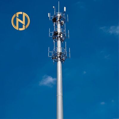 FUTAO Sıcak Satış 30m Galvanizli Çelik Direk Tekel; 5G Baz İstasyonu için Ağır Hizmet Telekomünikasyon Kulesi Anten Direği